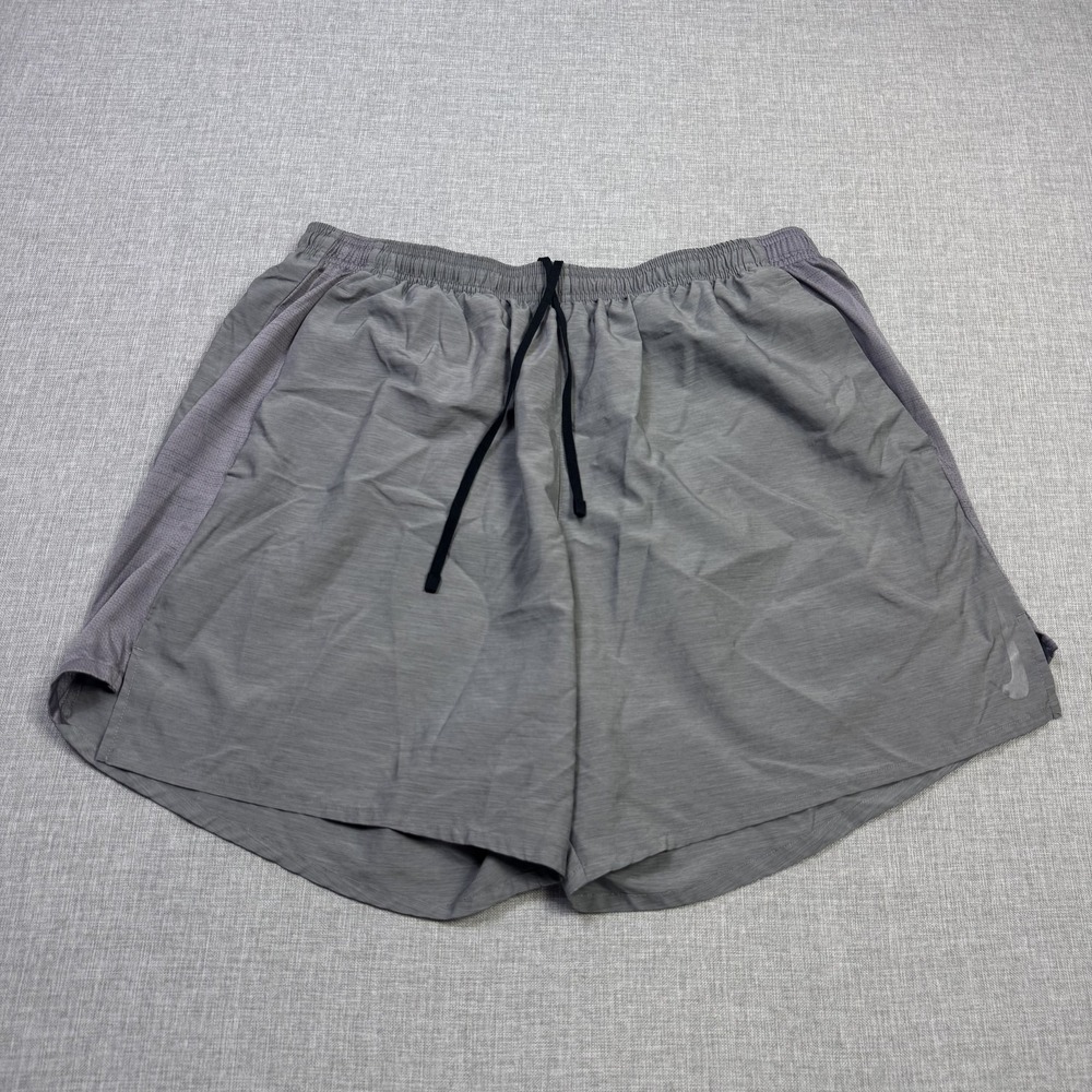 Nike Challenger Running Shorts Men 2XL Gray Dri-FIT Brief Lined 7 Inch Quick Dry